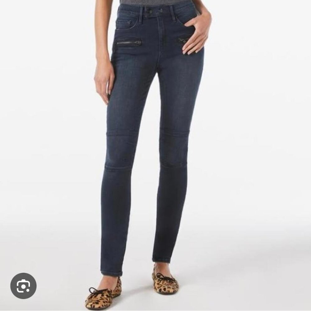 FRAME DENIM Le Skinny De Jeanne Moto Zip size 26 NWT